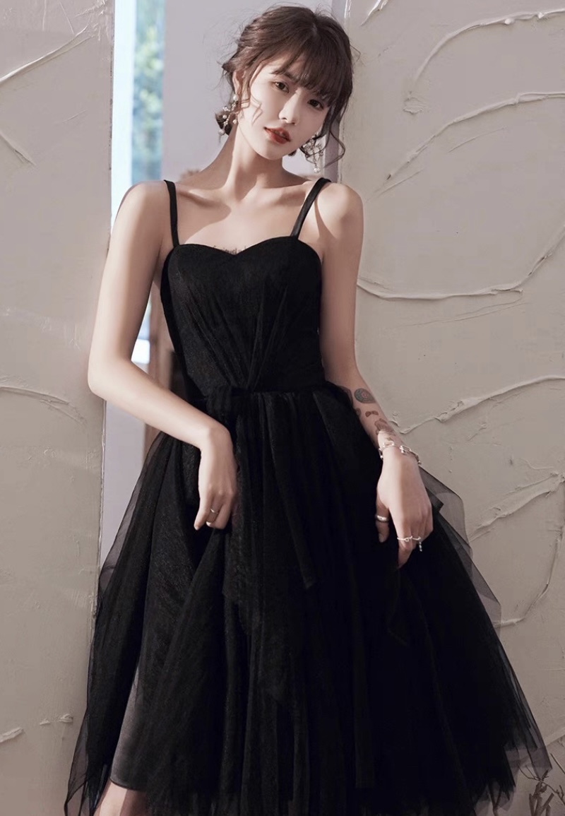 Black Dress, Birthday Party Dress,sexy Homecoming Dress,spaghetti Strap Prom Dress