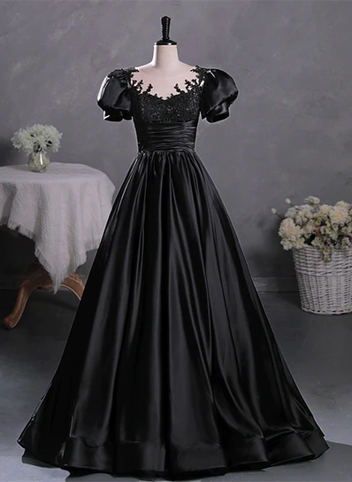 corset mini dress Historical pattern Edwardian overbust from satin and floral mes Appliqued V Neck Mermaid Vestido disco completo Size:L (16-18)