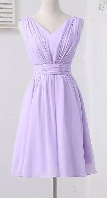 Lilac Short Graduation Dresses,purple Homecoming Dress,chic Bridesmaid Dress