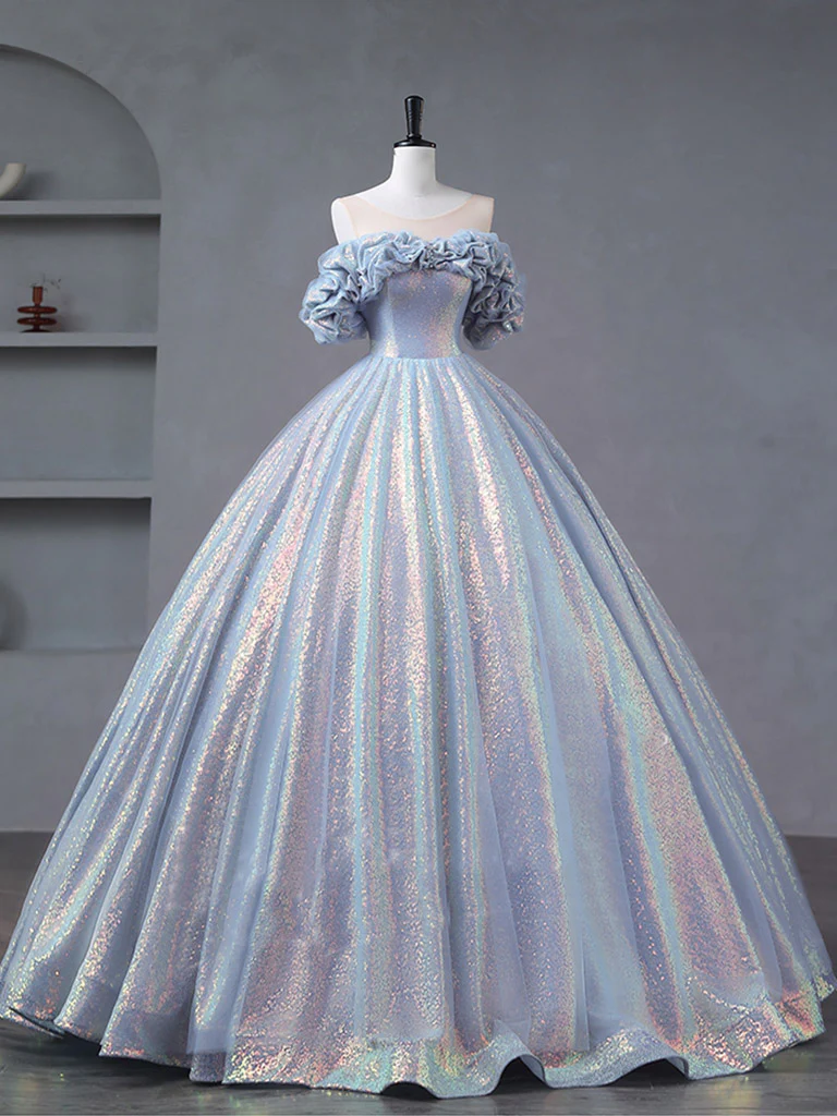 Sequin Gown Light Blue main image 1