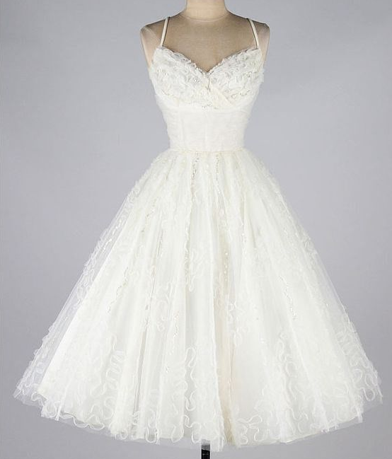 Elegant Sweetheart Tulle Homecoming Dress, Beautiful Strap White Party Dress