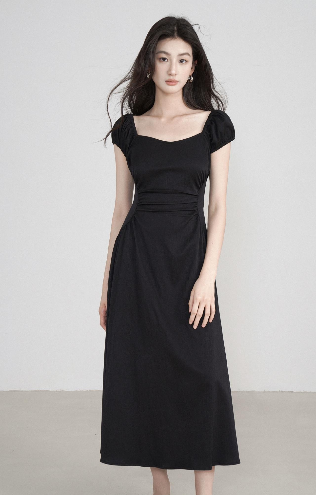 green emerald velvet dress Off the Shoulder Black A-Line Homecoming Dresses Chic Little Black  Dress,MH433 main image 1