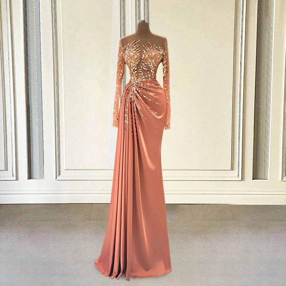 Glamorous Long Sleeve Sequin Evening Gown Dress on Luulla