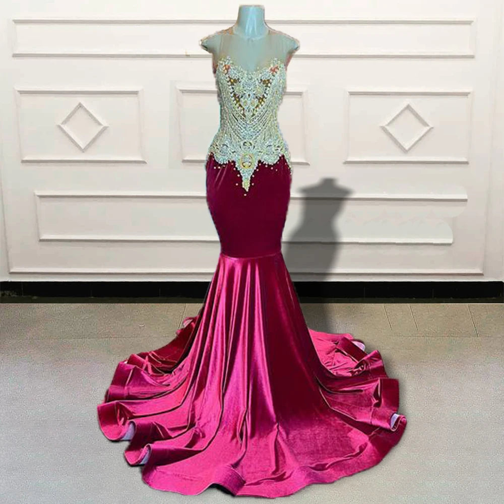 Glamorous Beaded Mermaid Evening Gown Dress on Luulla
