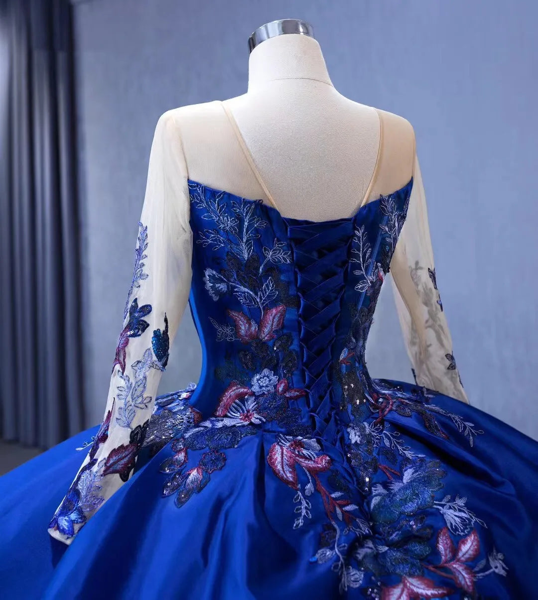 Elegant Royal Blue Ball Gown Dress on Luulla