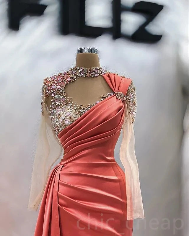 Trend4us Luxe Crystal Embellished Evening Gown