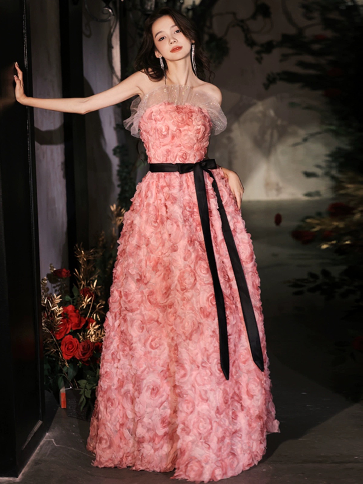 flower fairy prom dress Chic Flower Fairy Short Prom Dress Beautiful Multi-Colors Pearl Appliq –  SELINADRESS main image 1