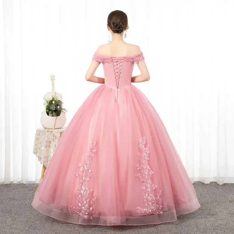 Pink halter-neck fitted sequined short ball gown R6874 main image 1