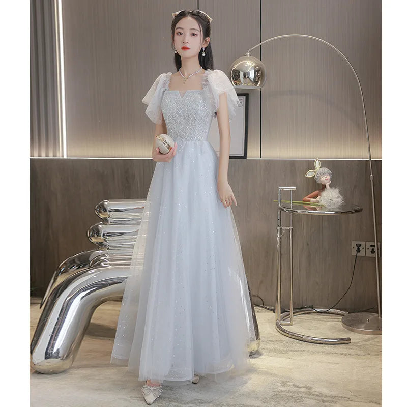 white christmas dresses Long Flutter Sleeve Chiffon Dress by Juliet 261 main image 1