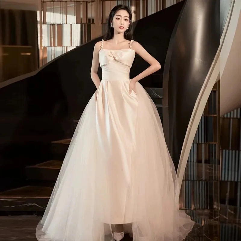 satin dress with tulle overlay Luxurious Satin Ball Gown With Tulle Overlay