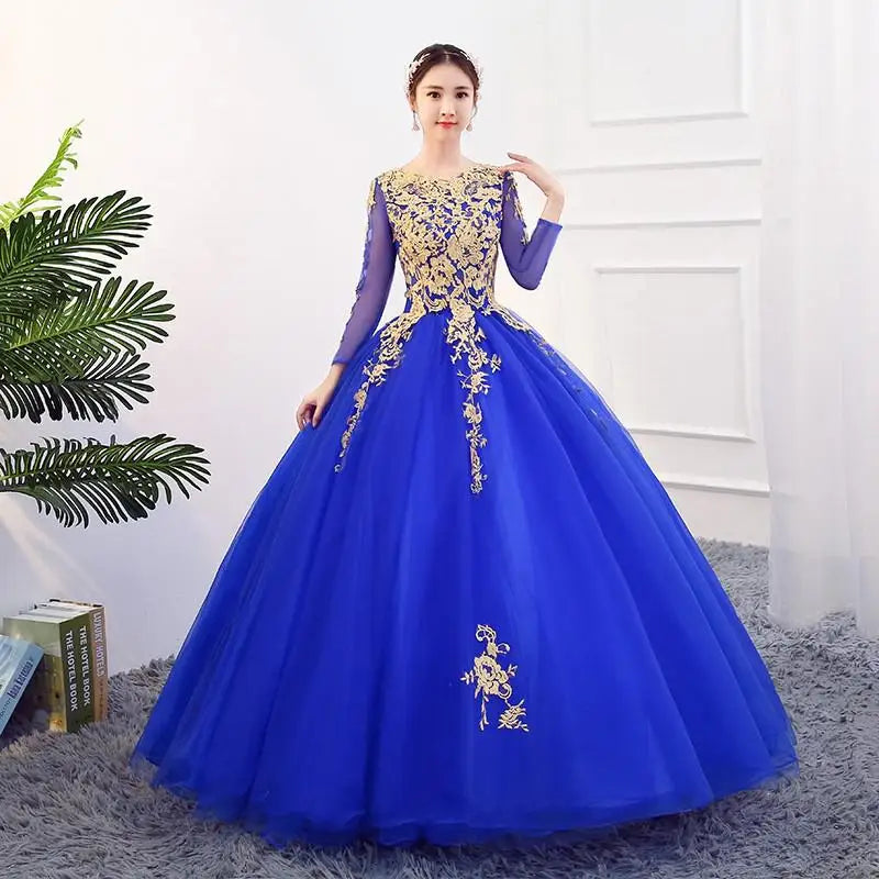 purple dress with gold embroidery Purple Faux Blooming Fabric Designer Readymade Gown with Zar main image 0