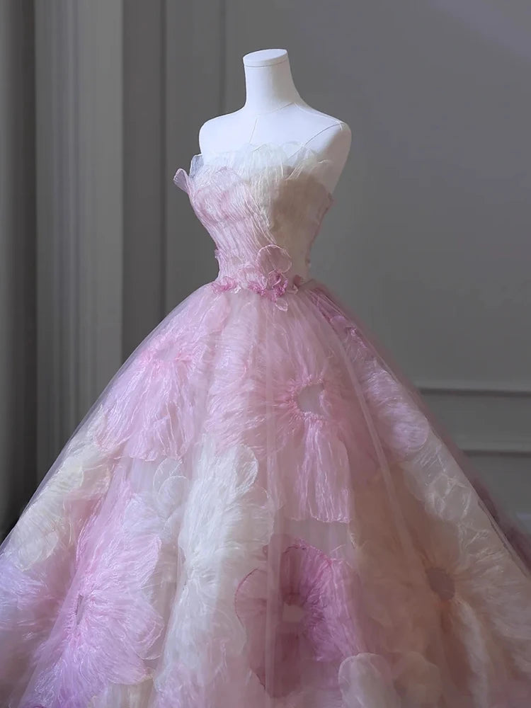 Floral Pastel Ball Gown Dress With Embroidery on Luulla