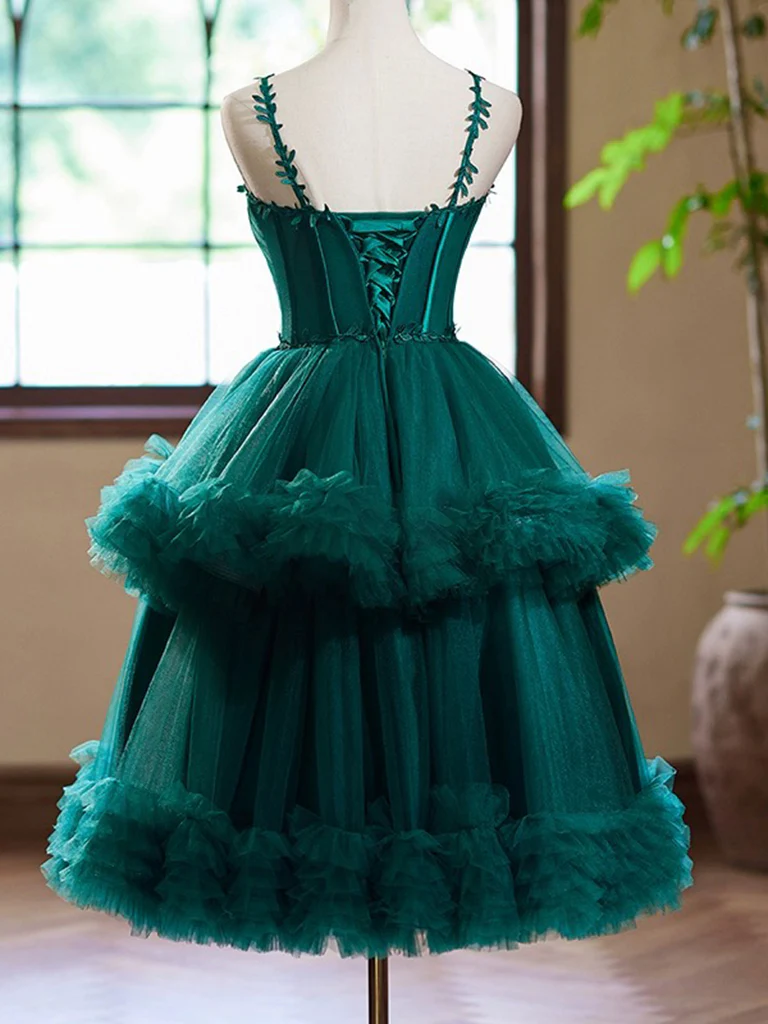 ballerina homecoming dress Flouncy Teal Ballerina-inspired Homecoming Dress With Layered Tulle