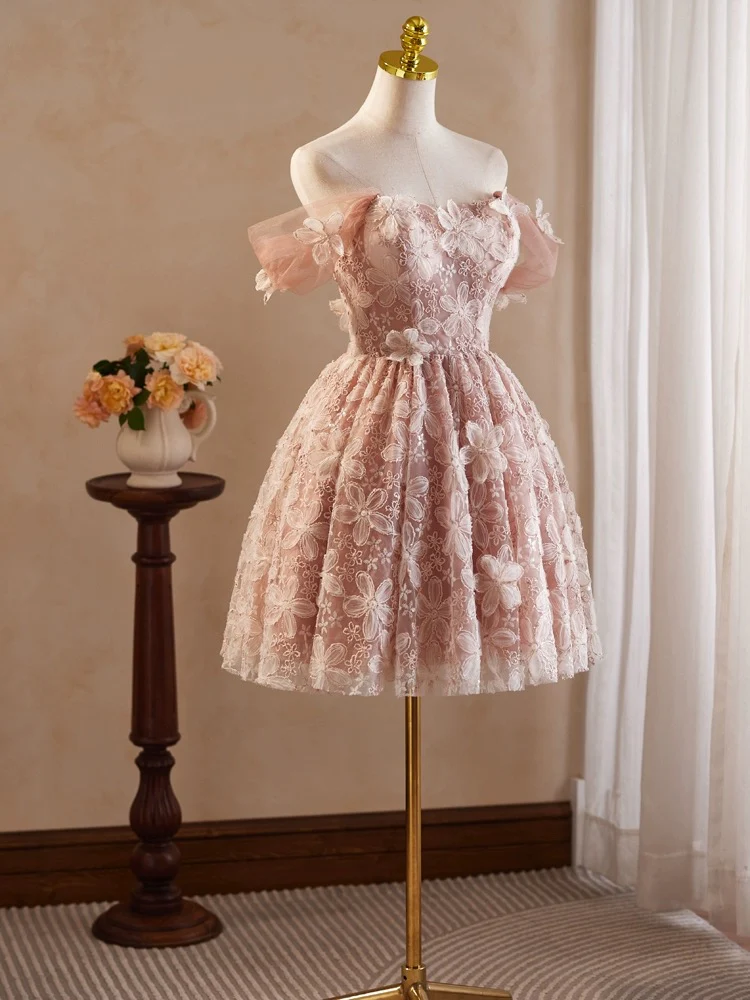 sparkly tight homecoming dresses Cute A-line Spaghetti Strap Lace Homecoming Dresses Short MCL1040