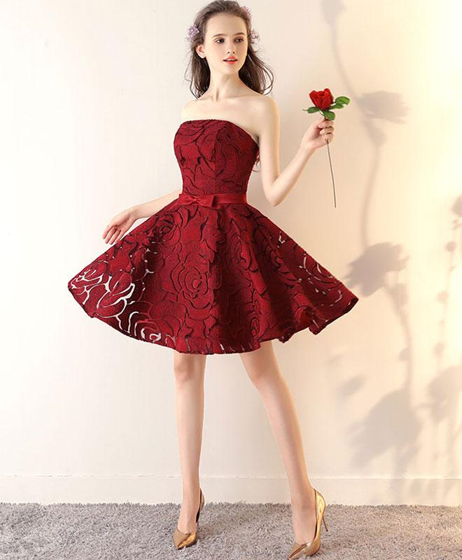jacquard homecoming dresses Fabulous Spaghetti Straps Satin Short Homecoming Dresses online main image 1