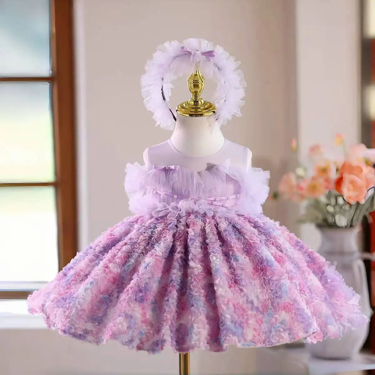 toddler pastel dress Girls Pretty Petal Pastel Rainbow Tiered Dress (Women)