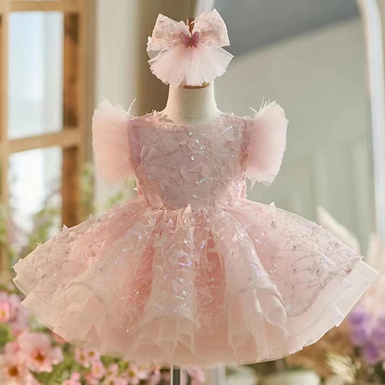 short pink puff sleeve tulle dress Coset with Puffy Sleeves – Ohmollydress Dreamy Vow Pink Tulle Lace Short Prom