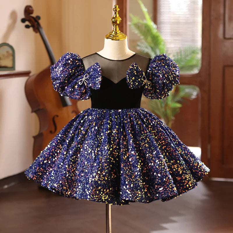 blue velvet puff sleeve dress Cute Blue Velvet Dress - Bodycon Dress - Puff Sleeve Dress