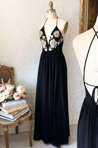 Sexy Backless Prom Dress, Long Prom Dress, Formal Evening Party Dress