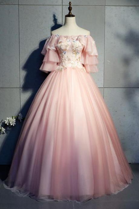Sweet Temperament Dress, Pink Ball Dress,custom Made
