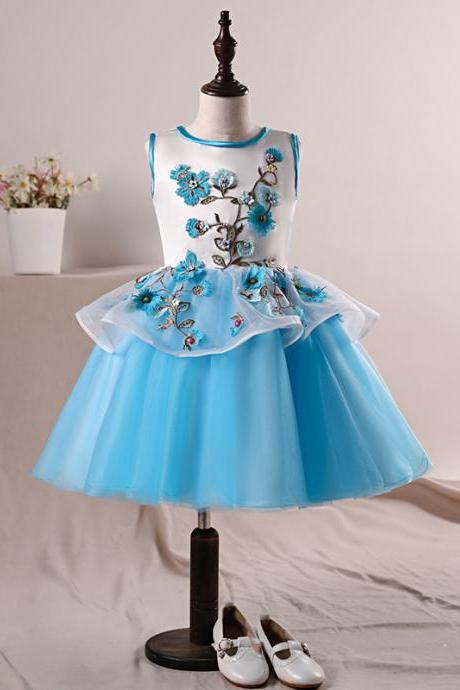 Girl princess dress, bouffant gauze dress, children's birthday/performance dress