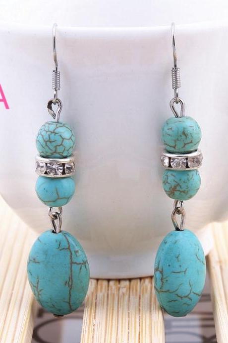 Two Pairs Sell,manufacturers Direct Sales, Ethnic Style Earrings Pendant, Turquoise Earring