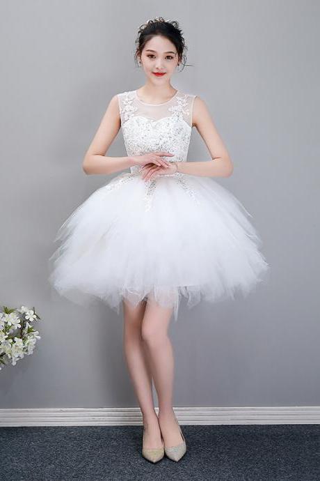 Strapless Prom Dress,white Tutu Dress,custom Made