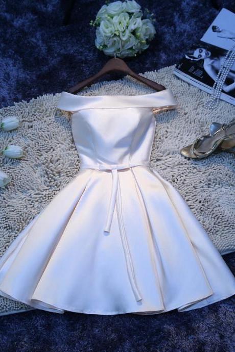 New,satin homecoming dress, simple bridesmaids dress,sleeveless prom dress,custom made