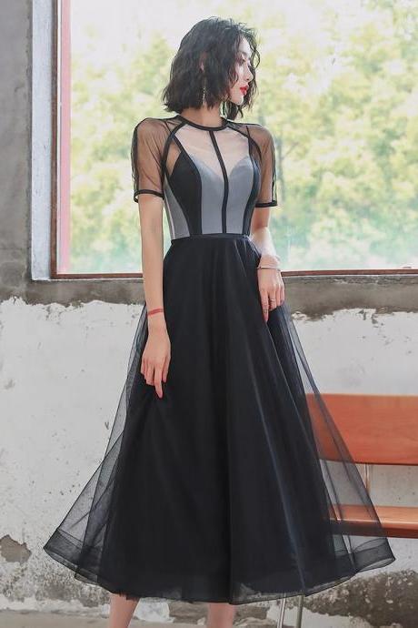 Black little evening dress , temperament,socialite party dress, high quality texture dress,custom made