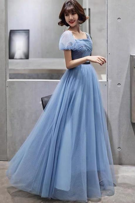 Blue Evening Dress, Fairy, High Quality Birthday Dress, Dream Long Prom Dress,custom Made