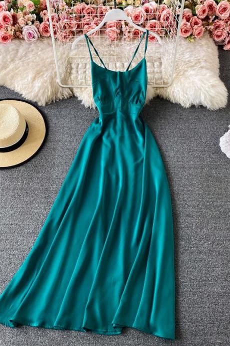 Beach Dress, Super Fairy Dress, Seaside Vacation Spaghetti Strap Dress