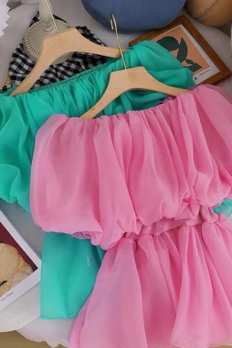 Off Shoulder Blouse, Style, Quality Fashion, Bubble Sleeves, Super Fairy Chiffon Shirt