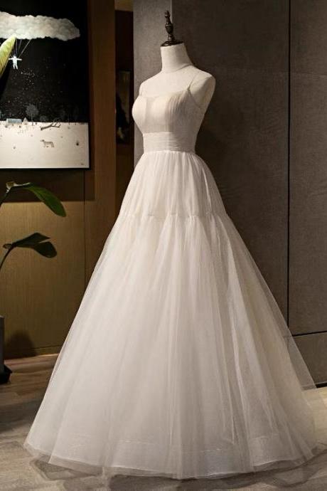 Spaghetti Strap Evening Dress, Fairy Temperament Dress, Elegant Bridesmaid Dress ,custom Made