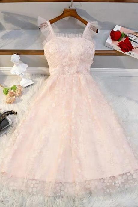 Fairy Dream Pink Bridesmaid Dress,sequin Homecoming Dress,custom Made