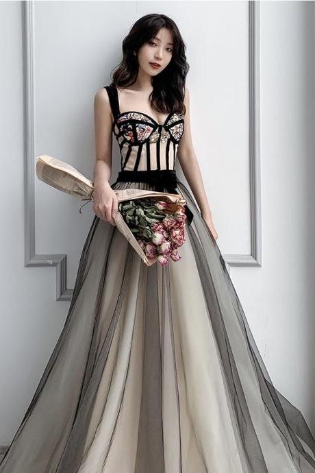 Socialite, Temperament, Sexy Spaghetti Strap Prom Dress, Light Luxury Flower Party Dress,custom Made