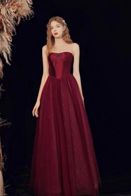 Summer, Red Wedding Dress, Elegant Prom Dress,custom Made