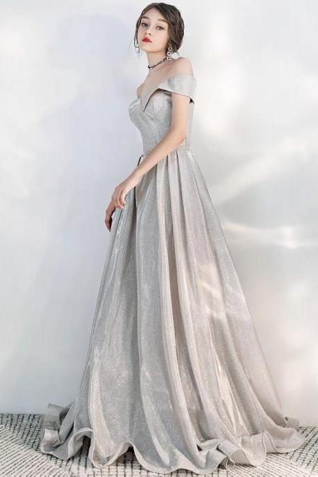Off-the-shoulder Evening Dress, High Quality, Atmosphere Dress, Elegant Prom Dress ,custom Made