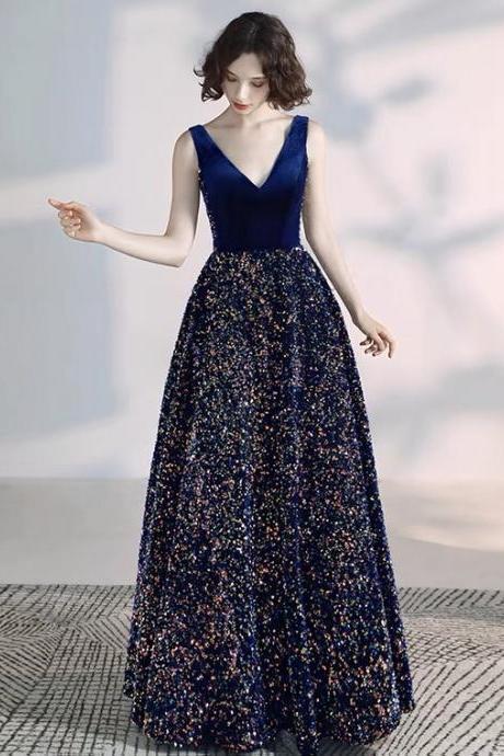 V-neck evening dress, noble elegant dress, queen high texture dress ,Custom made