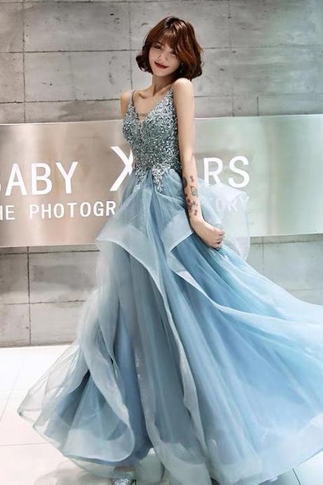 Fairy Dream Dress, High Quality Sexy Spaghetti Strap Prom Dress,custom Made