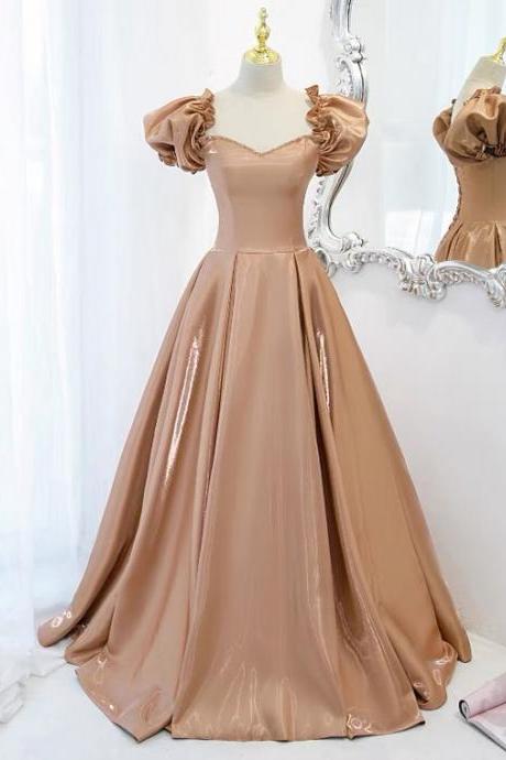 Bubble Sleeve Evening Dress,light Luxury Dress, Noble Birthday Party Fashion Dress,custom Made