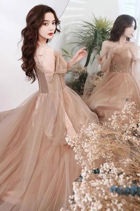 Champagne Prom Dress, Fairy Bridesmaids Dress,custom Made