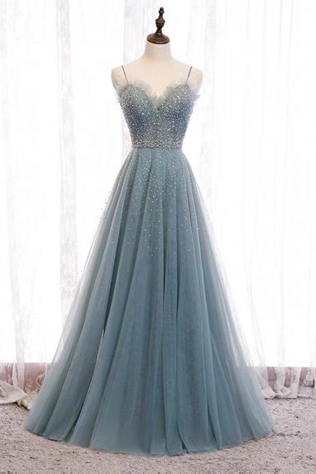 Strap Evening Dress, Long Fairy Dress, Light Luxury Fashion Dress,custom Made