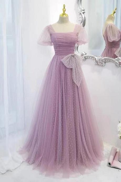 Purple evening dress, temperamental lady dress, dream fairy dress,custom made
