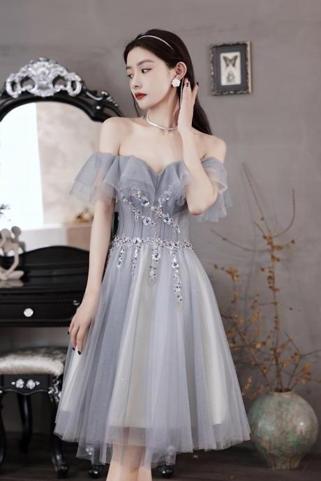 Gray bridesmaid dress, fairy party dress, temperamental birthday dress,custom made