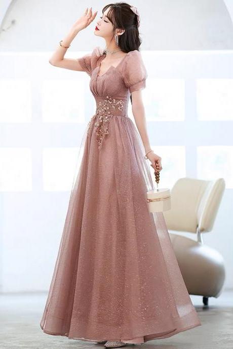 Fairy Evening Dress, Pink Party Dress, Princess Dress,custom Made