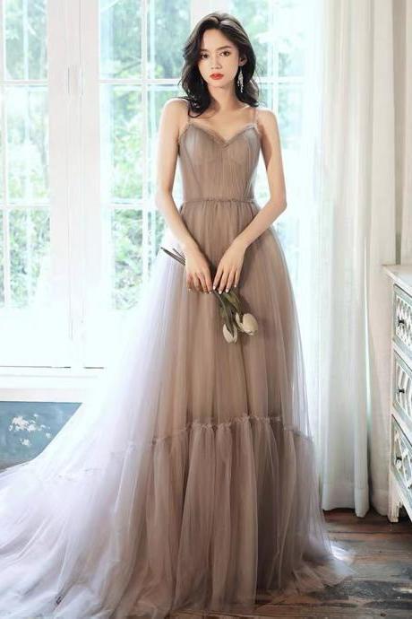  Princess luxury evening dress, new style, temperament, fairy prom dress, birthday senior texture dress,custom made