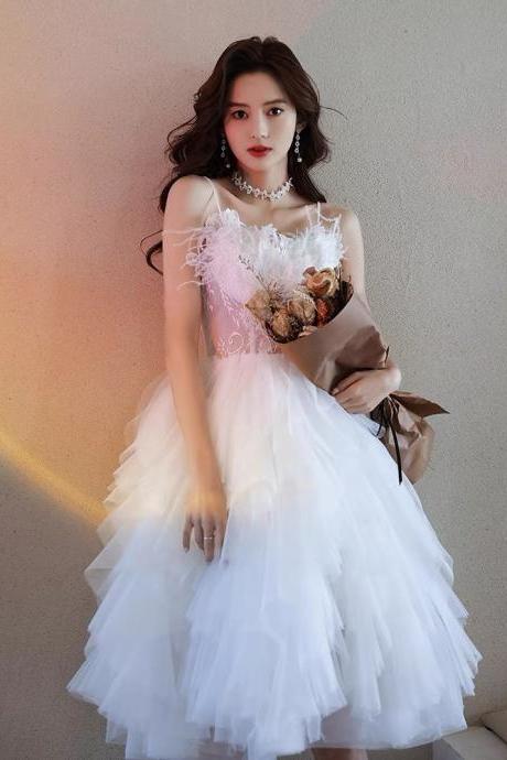 White Dress, Birthday Dress, Fairy Party Dress,homecoming Dress,custom Made