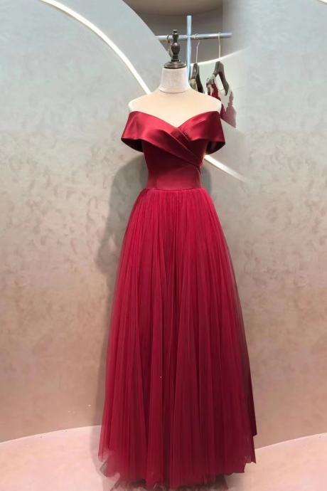 Off Shoulder Party Dress, Red Prom Dress,formal Dress,custom Made