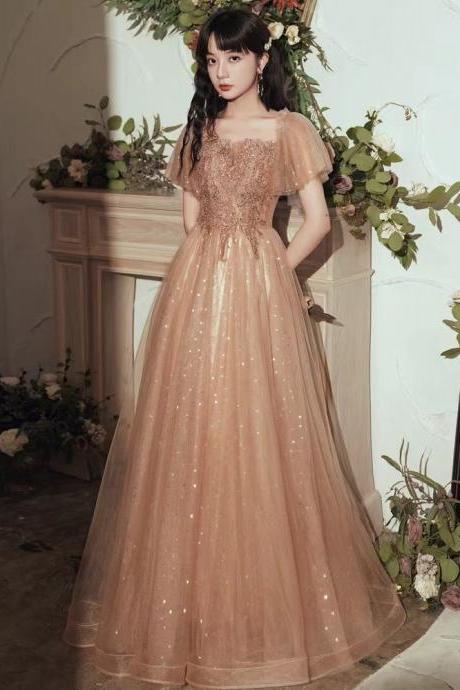 Temperament, pink fairy long dress, elegant prom dress,custom made