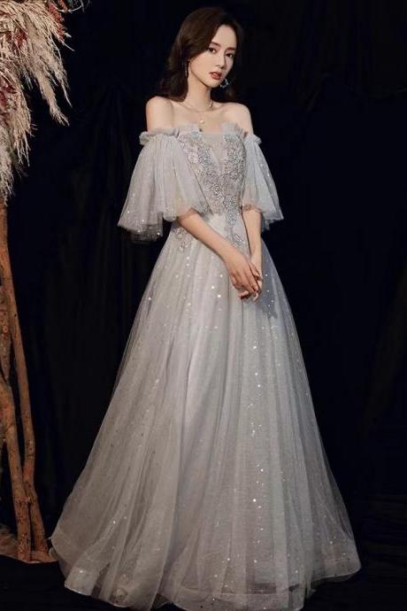 Off Shoulder Evening Dress, Fairy Dream Prom Dress,custom Made